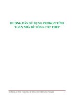 Hướng dẫn sử dụng prokon trong tính toán nhà bê tông cốt thép