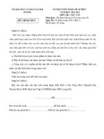 Đề thi vào lớp 10 chuyên Nguyễn Trãi