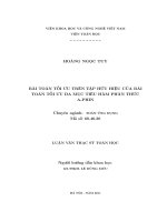 Bài toán tối ưu trên tập hữu hiệu của bài toán tối ưu đa mục tiêu hàm phân thức a  phin