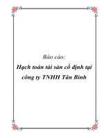 luận văn    “hạch toán tài sản cố định tại công ty tnhh tân bình”