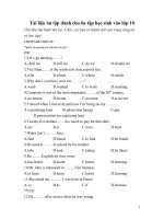 tài liệu ôn tập dành cho ôn tập học sinh vào lớp 10