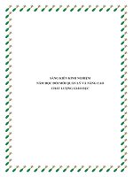 Năm học đổi mới quản lý và nâng cao chất lượng giáo dục