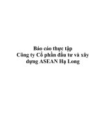 báo cáo thực tập công ty cổ phần đầu tư và xây dựng asean hạ long