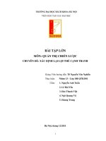 bài tập lớn  xác định lại lợi thế cạnh tranh