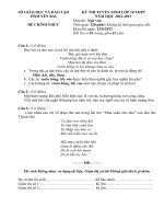 ĐỀ THI VĂN VÀO 10 TỈNH YÊN BÁI