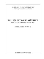 Tài liệu bồi dưỡng thường xuyên ngữ văn địa phương thanh hóa_thcs_