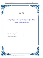 đề tài '''' thực trạng hiện nay của sở giao dịch chứng khoán tp.hcm (hose) ''''