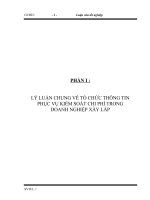 tổ chức thông tin phục vụ kiểm soát chi phí tại công ty cổ phần xây dựng giao thông quảng nam
