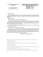 Đề thi có đáp án học sinh giỏi tỉnh