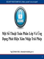 Một số thuật toán phân lớp và ứng dụng phát hiện xâm lược trái phép