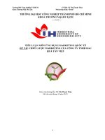 đề tài  chiến lược markeing của công ty tnhh rau quả tân việt