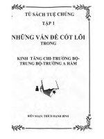 những vấn đề cốt lõi trong tăng chi trung bộ trường bộ trường a hàm tập 1