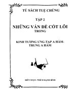 những vấn đề cốt lõi trong tăng chi trung bộ trường bộ trường a hàm tập 2