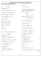 phương pháp giải pt lôgarit và pt mũ