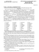 đề tham dự ra đề tuyển sinh vào 10 môn tiếng anh