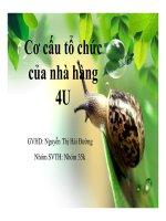 tiểu luận  cơ cấu tổ chức của nhà hàng 4u
