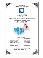 tiểu luận thiết kế tiệc buffet kỉ niệm 15 năm ngày tốt nghiệp thpt tại nhà hàng phú mỹ thành