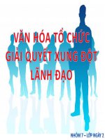 Văn hóa tổ chức giải quyết xung đột lãnh đạo