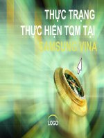 Thuyết trình thực trạng thực hiện TQM tại samsung vina