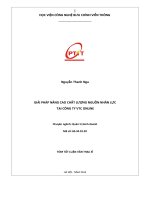 GIẢI PHÁP NÂNG CAO CHẤT LƯỢNG NGUỒN NHÂN LỰC TẠI CÔNG TY VTC ONLINE