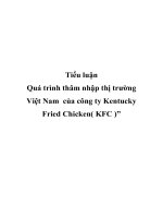 quá trình thâm nhập thị trường việt nam của công ty kentucky fried chicken( kfc )
