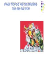 Phân tích cơ hội thi trường của bia sài gòn