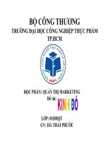 Tiểu luận Phân tích hoạt động marketing của cty Kinh Đô