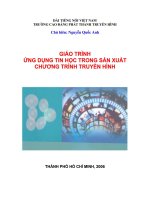 Giáo trình ứng dụng tin học trong sản xuất chương trình truyền hình