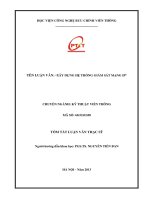 XÂY DỰNG HỆ THỐNG GIÁM SÁT MẠNG IP