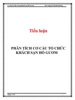 tiểu luận cơ cấu tố chức trong khách sạn hồ gươm