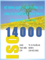 Hệ thống quản lý môi trường tại công ty cổ phần kỹ thuật dầu khí Việt Nam PTSC