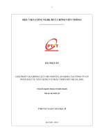Giải pháp tạo động lực cho người lao động tại công ty cổ phâng đầu tư xây dựng và phát triển đô thị Lilama