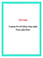 tiểu luận  laptop bỏ túi bằng công nghệ nano gấp được