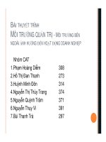 mội trường quản trị- môi trường bên ngoài ảnh hưởng đến hoạt động doanh nghiệp