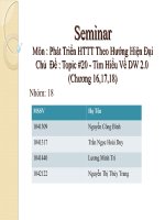 Tìm Hiểu Về DW 2.0 - Chương 17 pptx