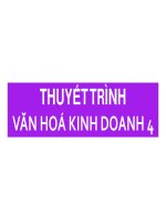 thuyết minh  văn hóa kinh doanh