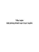 tiểu luận  đặt phòng khách sạn trực tuyến