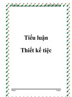 tiểu luận  thiết kế tiệc