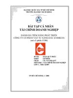 tiểu luận đánh giá tiềm năng tài phát triển công ty cổ phần vât tư xăng dầu