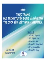 thuyết trình  thực trạng qui trình tuyển dụng và đào tạo tại công ty cổ phần sữa việt nam - vinamikl