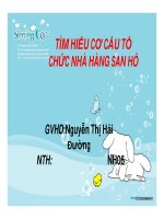 tiểu luận  tìm hiểu cơ cấu tổ chức nhà hàng san hô