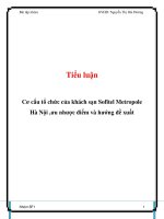 tiểu luận   cơ cấu tổ chức của khách sạn sofitel metropole hà nội ,ưu nhược điểm và hướng đề xuất