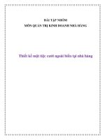 tiểu luận thiết kế một tiệc cưới ngoài biển tại nhà hàng