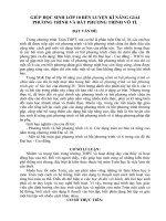 Kĩ năng giải phương trình và bất phương trình vô tỉ