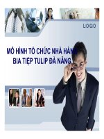 thuyết minh  mô hình tổ chức nhà hàng nhà hàng tulip đà nẵng