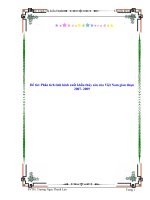 đề tài  phân tích tình hình xuất khẩu thủy sản của việt nam gian đoạn 2007- 2009