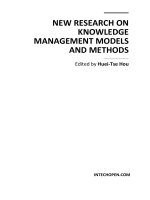 NEW RESEARCH ON KNOWLEDGE MANAGEMENT MODELS AND METHODS pdf