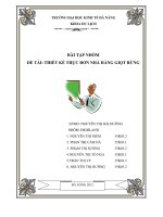 tiểu luận thiết kế thực đơn nhà hàng giọt rừng