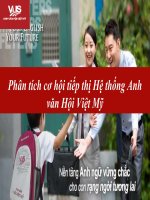 Phân tích cơ hội tiếp thị hệ thống anh văn hội việt mỹ