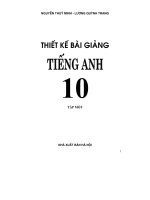 Thiết kế bài giảng Anh 10 nâng cao